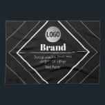 Upload Your Logo & Customizable Text Design Kitchen Towel<br><div class="desc">Customizable modern design with your own logo.</div>
