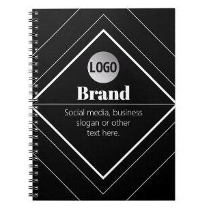 Upload Your Logo & Customizable Text Design Notebook