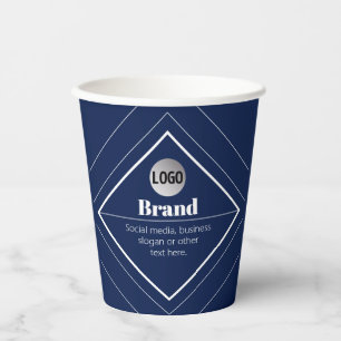 Upload Your Logo & Customizable Text Design Paper Cups
