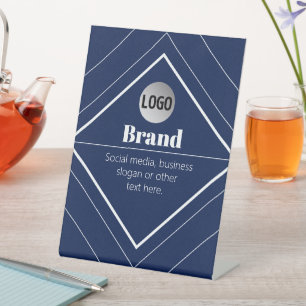 Upload Your Logo & Customizable Text Design Pedestal Sign