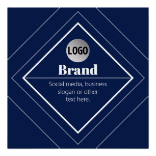 Upload Your Logo & Customizable Text Design Poster