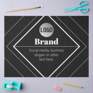 Upload Your Logo & Customizable Text Design Tissue Paper