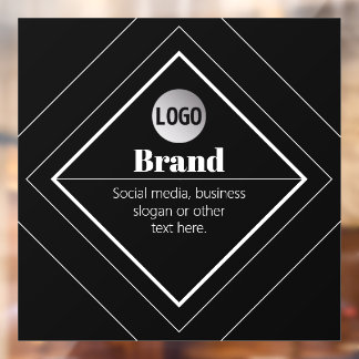 Upload Your Logo & Customizable Text Design Window Cling