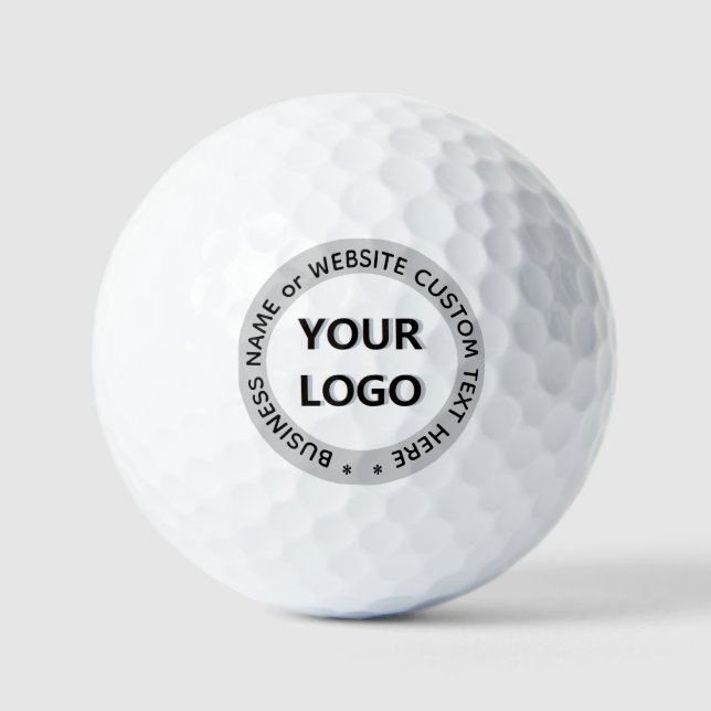 Upload Your Logo Info Brande Golf Balls Example (Front)