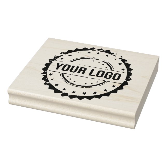 Upload Your Logo Large Round Business Logo Rubber Stamp (Stamp)