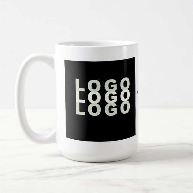 Upload Your Logo or Photo w Optional Text  Coffee  Coffee Mug (Left)