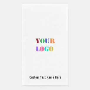 Upload Your Logo Paper Guest Towels Add Text Info Napkin