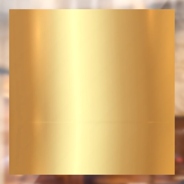 Upload Your Logo QR Code Text Gold Blank Template Window Cling (Sheet 2)