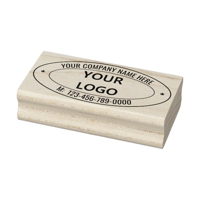 Upload Your Logo Rubber Stamp Add Text Information (Stamp)