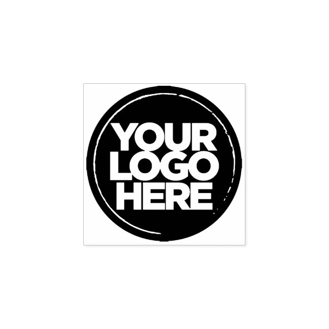 Upload Your Logo | Square Round Business Logo Rubber Stamp (Imprint)