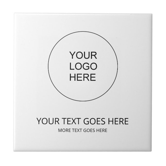 Upload Your Own Business Company Logo Custom Tile (Front)
