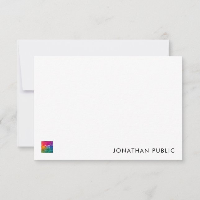 Upload Your Own Business Company Logo Here Card (Front)