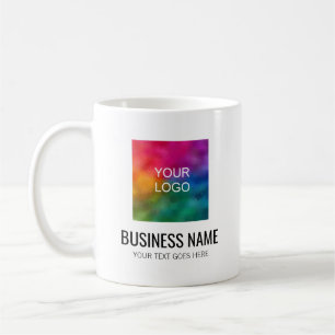Upload Your Own Business Logo Here Custom Text Coffee Mug
