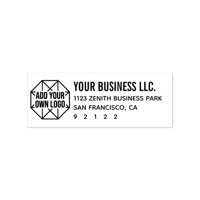 Upload Your Own Business Logo Return Address Rubber Stamp (Imprint)