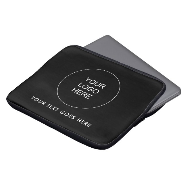 Upload Your Own Company Logo Add Text Template Laptop Sleeve (Front Top)