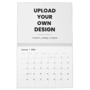 Upload Your Own Design Here Custom Template Calendar
