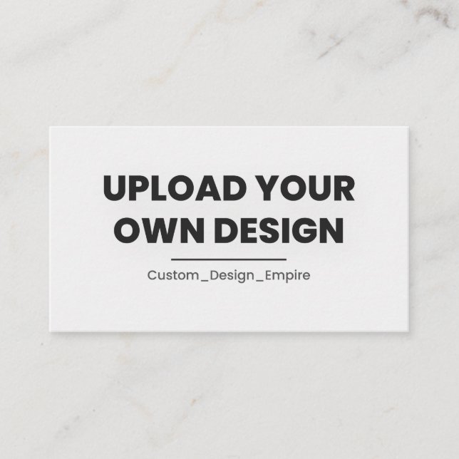 Upload Your Own Design Here | Custom Template Discount Card (Front)