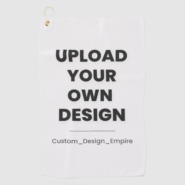 Upload Your Own Design Here | Custom Template Golf Towel (Front)