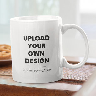 Upload Your Own Design Here Custom Template Large Coffee Mug