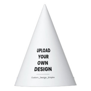 Upload Your Own Design Here   Custom Template Party Hat