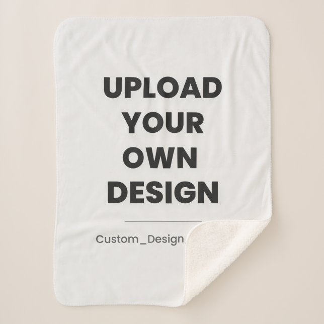 Upload Your Own Design Here | Custom Template Sherpa Blanket (Front)