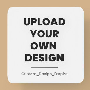 Upload Your Own Design Here   Custom Template Square Paper Coaster