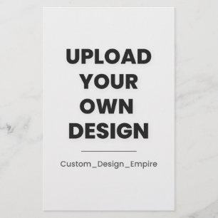 Upload Your Own Design Here   Custom Template Stationery