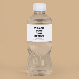 Upload Your Own Design Here   Custom Template Water Bottle Label