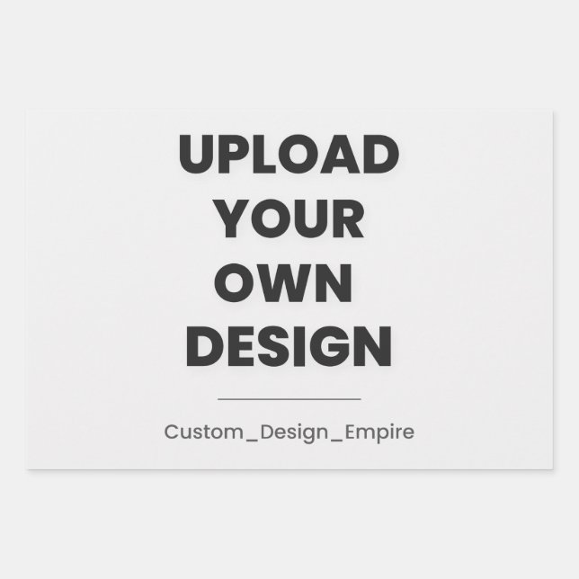 Upload Your Own Design Here | Custom Template Wrapping Paper Sheet (Front)