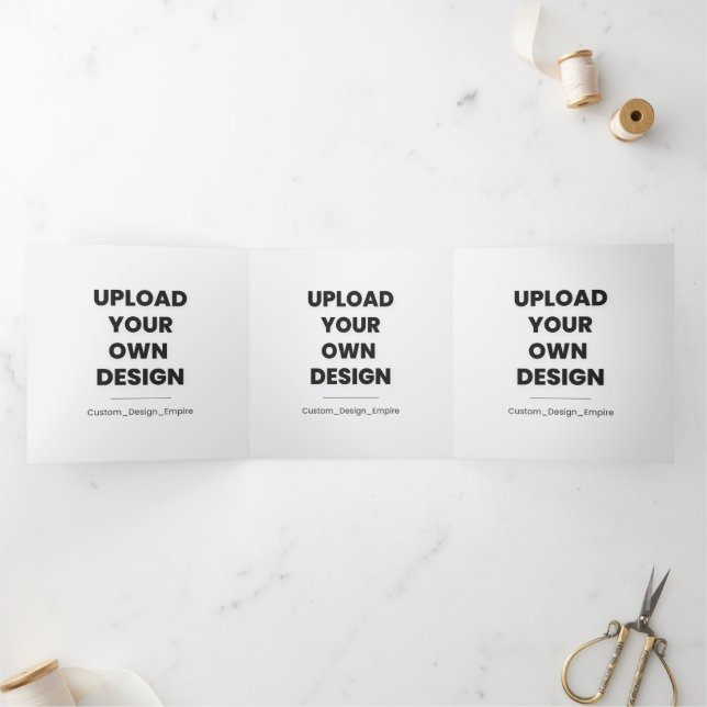 Upload Your Own Design Here | Custom Tri-Fold Card (Inside)