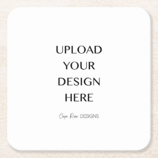 Upload Your Own Design Square Paper Coaster