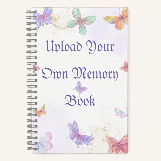 Upload Your Own Memory Spiral 5.5" x 8.5" Notebook (Front)