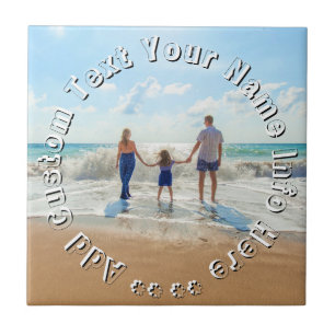 Upload Your Own Photo Ceramic Tile Gift Add Text