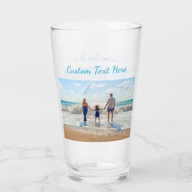 Upload Your Own Photo Glasses Gift Add Text Name (Back)