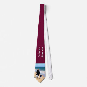 Upload Your Own Photo Neck Tie Personalized Text