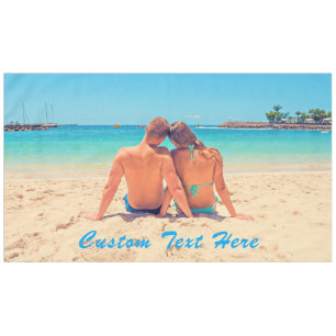 Upload Your Own Photo Tablecloth Personalized Text