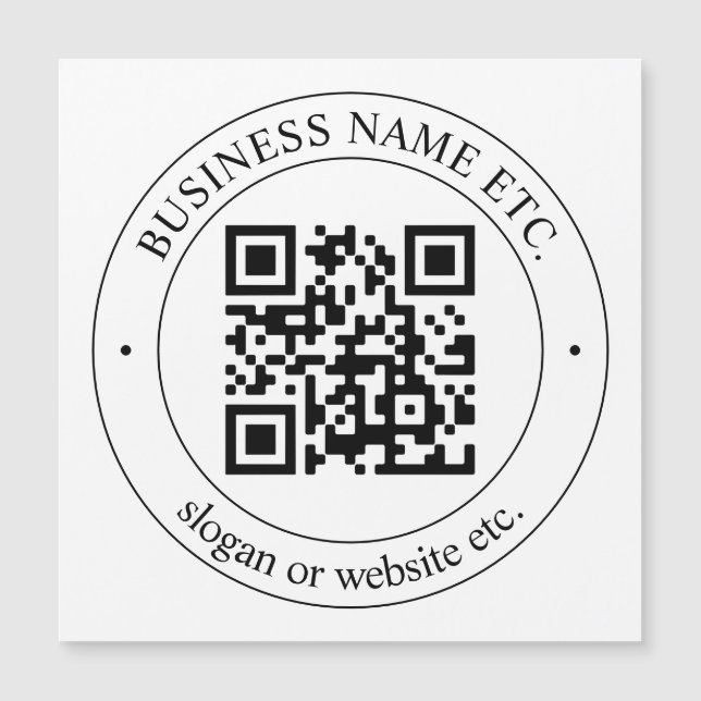 Upload Your Own QR Code & Customizable Text (Front)