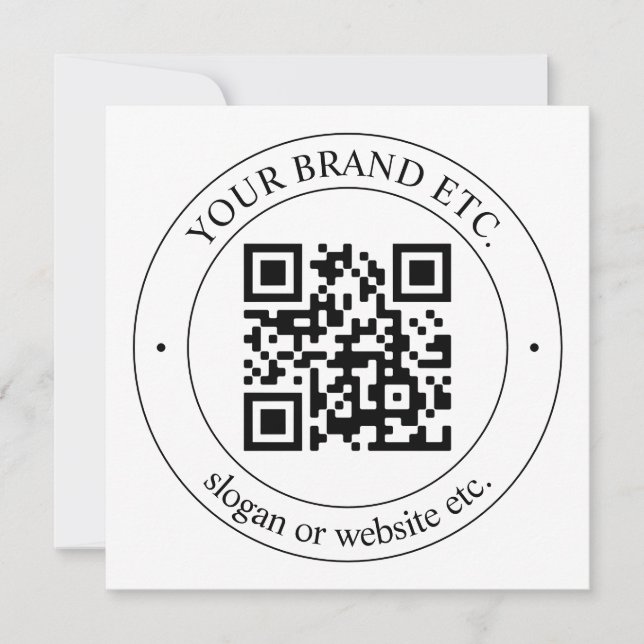 Upload Your Own QR Code & Customizable Text (Front)