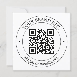Upload Your Own QR Code & Customizable Text