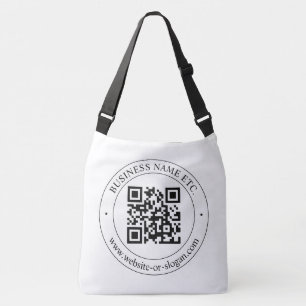 Upload Your Own QR Code & Customizable Text Crossbody Bag