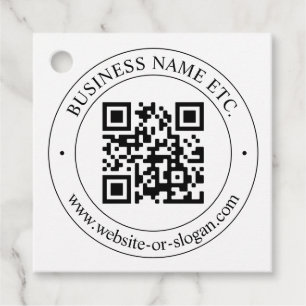 Upload Your Own QR Code & Customizable Text Favour Tags
