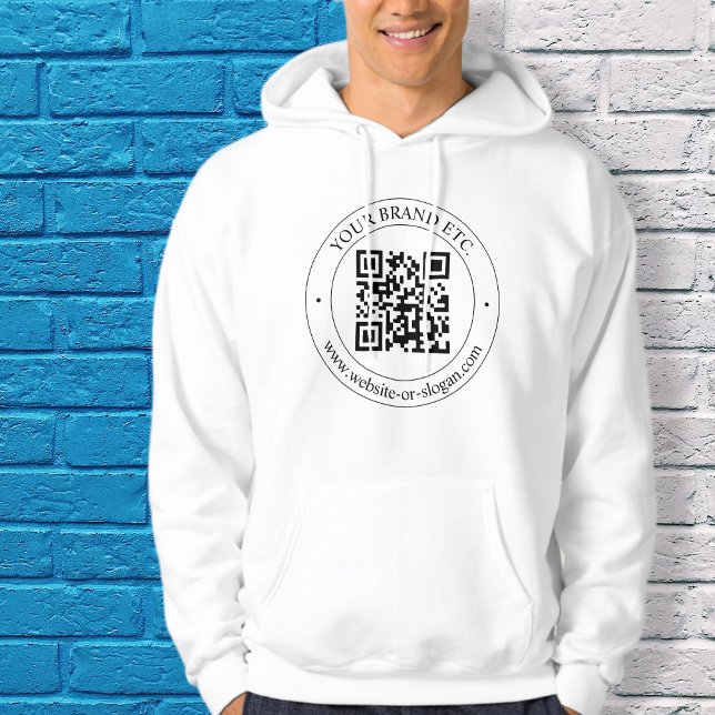 Upload Your Own QR Code & Customizable Text Hoodie (Creator Uploaded)