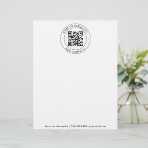 Upload Your Own QR Code & Customizable Text Letterhead