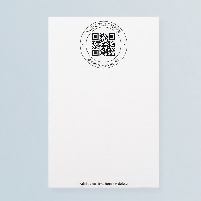 Upload Your Own QR Code & Customizable Text Stationery (Creator Uploaded)