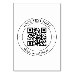 Upload Your Own QR Code & Customizable Text Table Number