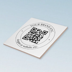 Upload Your Own QR Code & Customizable Text Tile