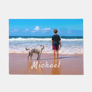 Upload Your Pet Photo Add Name Doormat Gift