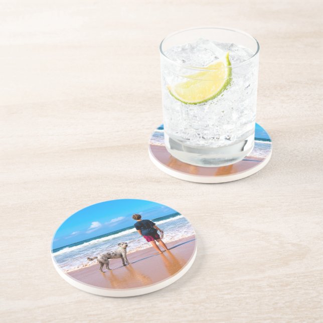 Upload Your Pet Photo Coaster Personalized Gift (Side)