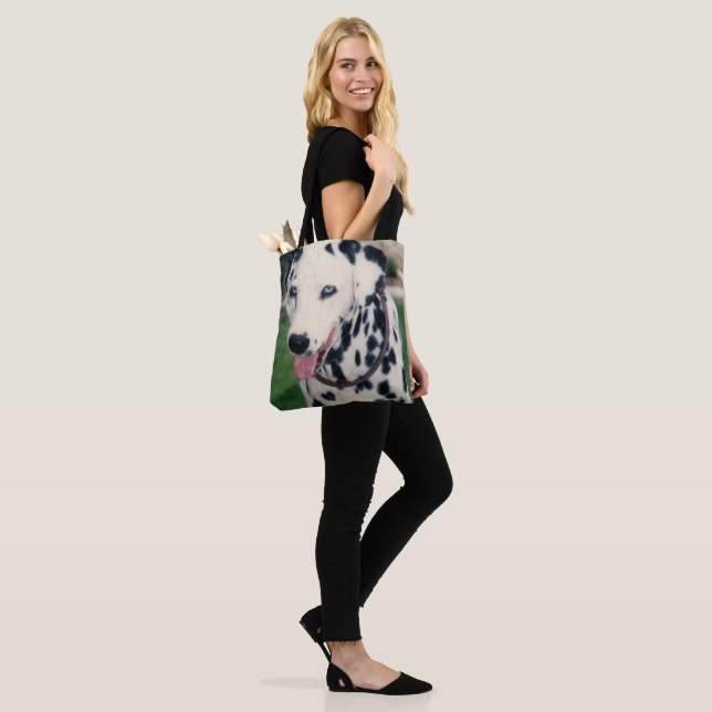 Upload Your Pet Photo - Dalmatian Dog Custom  Tote Bag (On Model)