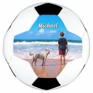 Upload Your Pet Photo Soccer Ball Add Custom Name